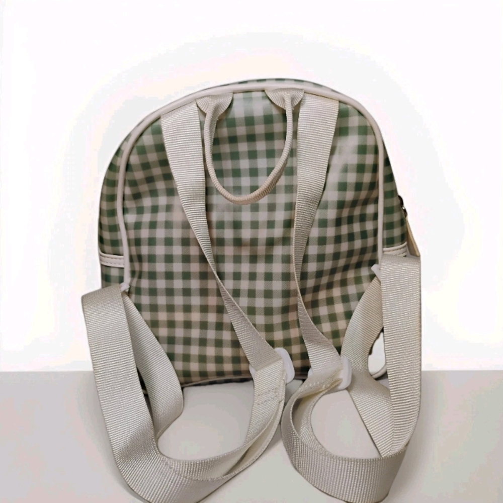 Guess Green White Checkered Backpack Gingham Pattern Crossbody Shoulder Bag - Picture 7 of 7
